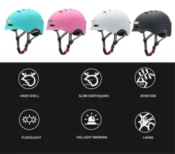 Reguleeritav Ratsutamine Müts Jalgratas Bike Ohutus Kiivri Koos LED Hoiatus Tuled Täiskasvanute Kiiver Bike Kid Kiiver MTB Road Roller
