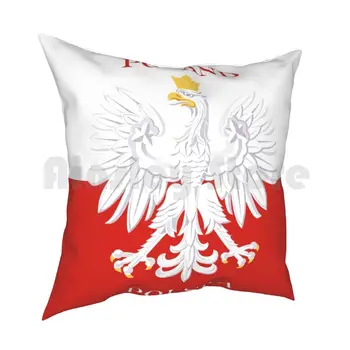 Retro Polska, Poola Lipu Padjapüür Trükitud Kodu Pehme Viska Padi Poola Poola Poola Polski Lipu Retro Vintage