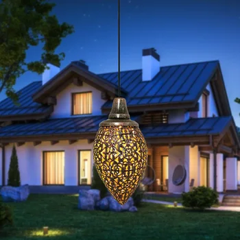 Retro Päikese Valgus Õues Metallik, Seest Õõnes Projektsioon Lamp Väljas Rippus Hele Aia Maastik Rõdu Kunsti Õue Kaunistamiseks