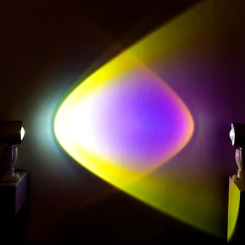Robot Projektsioon Kerge Vikerkaar Led Korrus Kerge USB Täis Rainbows Sun-set Valgustus Magamistuba Atmosfääri Põranda Lamp Öösel Tuled