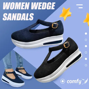 SAGACE sandaalid 2021 Uued Suve Sandaalid Naiste Mood Wedge Platvorm Pannal Rihma Sandaalid Daamid Vabaaja Tahke Rand Kingad