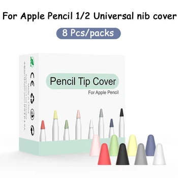 Silikoon Asendamine Nippi puhul Apple Pliiats 1 2 Puutetundlik Pliiats 8Pcs Pen Case riikliku rakendusasutuse Kate Naha Apple Pliiats 2