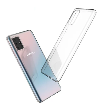 Silikoon on Pehme Selge Telefoni Juhtudel Samsung Galaxy M01 Core M11 M21 M31 M31S M51 Mitte-kollasus Läbipaistev TPU Ultra Õhuke Hõlmab