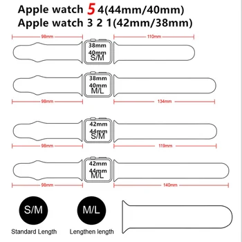 Silikoonist Rihm Apple Watch Band 44mm 40mm iwatch bänd 42mm 38mm Kummist watchband Käevõru correa Apple Vaata 3 4 5 6 SE 44