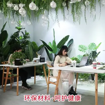 Simulatsioon rohelised taimed pottidesse maastiku reisija banaan bonsai restoran kontori akna maastiku suured potitaimed