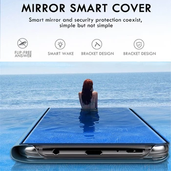 Smart Mirror Klapp Telefoni Puhul Xiaomi Redmi Lisa 9 9s 9C 8T 8 9T 6 6A 9A 7A Mi 10 10T Pro Max Lite Poco X3 NFC M3 Kate Coque
