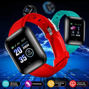 Smart Watch Mehed Smart Käepaela LED Südame Löögisageduse Vaadata Meeste ja Naiste Sport Kellad Smart Bänd Sport 116plus Smartwatch 2021 Mood