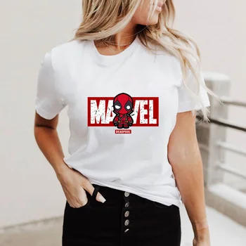 Spider-man Ironman Hulk Print T-Särk Marvel Superhero Tshirts Naiste Lahtised Valge O-kaelus T-särgid Naine Lahe Streetwear Tops