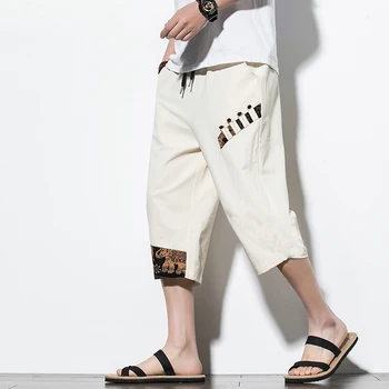 Streetwear Haaremi Püksid Meestele 2020. Aasta Suvel Vabaaja Joggers meeste püksid Puuvilla Vasika pikkusega Püksid Meestele