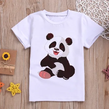 Suvel 2021 Uus Lahe Poiste T-Särk Dancing Panda Särk Lapsed, Peace Naljakas Trükkimine T-särk Tüdruk Casual Valge Riided Lühikesed Varrukad