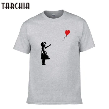 TARCHIA Saabus Uus t-särk Puuvillane Tops Tees Kcco Õhupalli Tüdruk Banksy Meeste Lühikesed Varrukad Poiss Vabaaja Homme T-Särk Tee Plus Mood