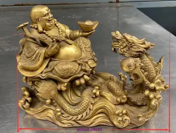 Tasuta Kohaletoimetamine 27 cm Ruyi Yuanbao Rikkuse Jumal Maitreya Buddha Sõidavad Buddha Kuju