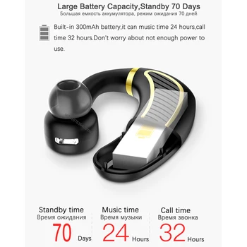 TEBAURRY Business Bluetooth Kõrvaklapid Juhtmevabad Kõrvaklapid Koos Mikrofoniga 24 Tundi tööaega, Bluetooth Peakomplekti, telefon iphone xiaomi