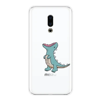 Telefoni Puhul Meizu Pro 6 7 Pluss U10 U20 Pehmest Silikoonist Kawaii Dinosauruste Multikas tagakaas Meizu 16. 16x 15 Lite 16 Pluss