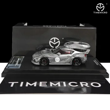 TimeMicro 1:64 Toyota Supra Hõbe /Roosa Siga Diecast Mudel Auto