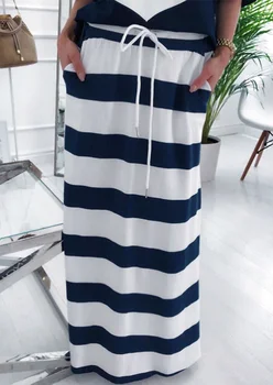 Triibuline Vestidos T-särk Ilus Pikk Kleit Suveks Tops Slim Kaks Tükki, Komplekti Naiste Vintage Sheining Zaraing Kleit Naine 2021 Za