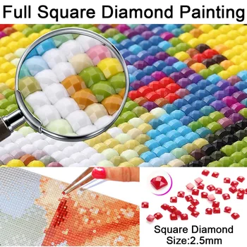 Täielik Ruut, Ring, Mosaiik DIY 5D Diamond Maali Vapper Printsess 3D Diamond Tikandid Pilt Crystal Kodu Kaunistamiseks Kunsti Kingitus
