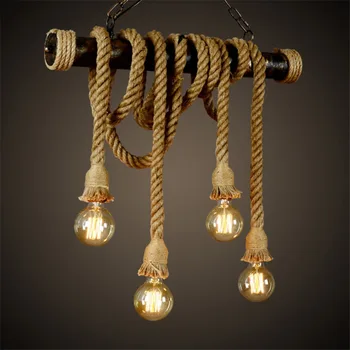 Tööstus Ripats Lamp Double Juht Vintage Edison Nööri Lakke Kodu Restoran Teemastatud Decor Kanepi Köis