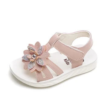 Tüdrukute Sandaalid 2020 Uued Suve Väikesed Tüdrukud Flower Princess Sandaalid Laste Mood Pehme Põhjaga Baby Beach Vabaaja Sandaalid