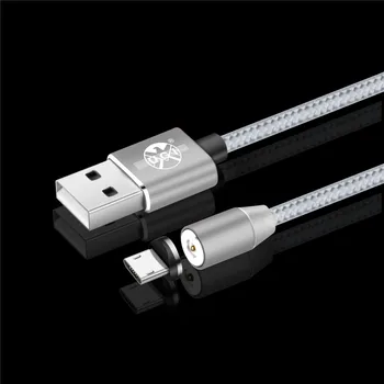 UGI 3M 2M 1M 360 Magnet laadimiskaabel LED USB Juhe, IOS Micro-USB-C-Tüüpi USB-C Android Kaabel Samsung Oneplus Xiaomi