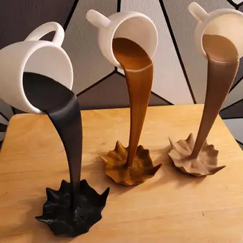 Ujuvad Kallab Kohvi Tassi Skulptuur Köök Dekoratsioon Kallab 3D Vaik Valades Splash Loominguline Kohvi Kruus Kodu Kaunistamiseks