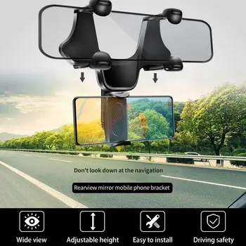 Universaalne Auto Rearview Mirror mobiiltelefoni Hoidik Hoidik, Reguleeritav Telefon Seista Nutitelefoni Auto Auto DVR GPS Omanik Mount