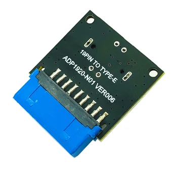 USB 3.0 Sise Päise USB-3.1/3.2 Tüüp C Front Type E 20pin Adapter, et 19pin Converter for PC Emaplaadi Ühenduspesa Ärkaja