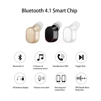 USB-laadija Mini Bluetooth Kõrvaklapid Stereo, Bass Sport Peakomplekt, Handsfree kõrvaklapid Juhtmevabad kõrvaklapid Koos Mikrofoniga älypuhelimia