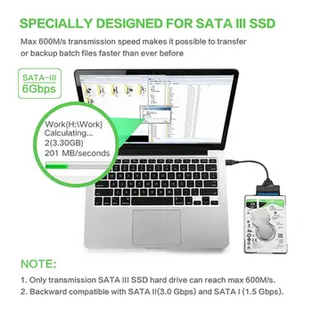USB3.0 SATA Adapter Kaabel SataIII USB3.0 SATA lihtne Sõita Kaabel-Adapter, Kuni 6 gbit / s Toetada 2.5 Tolli Välise HDD SSD