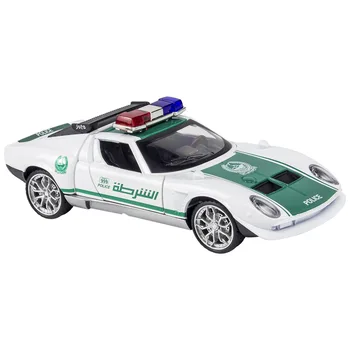 Uus 1:32 Sulamist Auto Mudel Mänguasi Kääbus Simulatsiooni DUBAI Politsei Auto Lamborghini Miuras Metallist Sõiduk Lastele Kogumise Kingitus