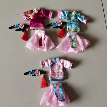 Uus 16cm BJD Nukk Universaalne Riided 1/12 Mini Kleit Printsess Hiina Stiilis Rõivamanused Tüdruk Moe Kleit Üles DIY Mänguasi