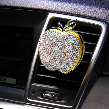 Uus auto õhu väljalaskeava lõhnaaine diamond apple auto lõhnaaine auto tahke parfüüm auto parfüümi õhu täiendkoolitus