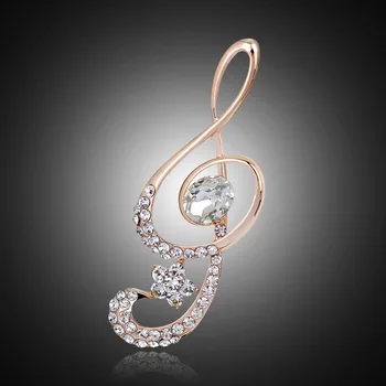 Uus Euroopa ja Ameerika Mood Muusika Sümbol Klaasist Pross Naine Elegantne Magus Temperament Rhinestone Rõivamanused