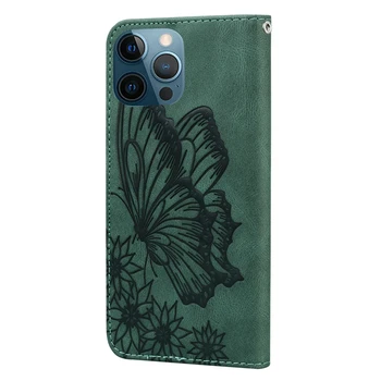 Uus Retro Reljeef-Big Butterfly Muster iPhone 6 7 8 Plus 11 Pro Max X-XR, XS Max 12 Mini 12 Pro Max SE 2020 Rahakoti Puhul
