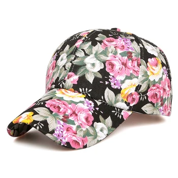 Uus Roosi Õie Printida Baseball Cap Naised, Mehed Sport Snapback Mütsid Hingav Võrgusilma Mütsid Casual Golf Müts Päikese Gorras