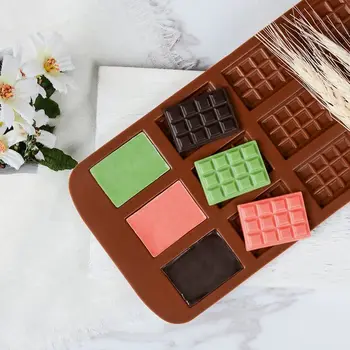 Uus Silikoon Šokolaadi Hallitus 12 Vahvel Küpsetamine Tools, Non-Stick Kook Hallituse Jelly Candy 3D DIY Käsitöö Hallitusseened Köök Tarvikud
