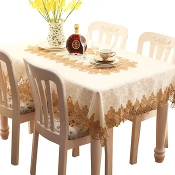 Uus tikand, kuld pitsiline Laudlina laud lapiga õhtusöögi laua mat ring, ruut, Aed-Euroopas Matt laua kate hulgi FG705