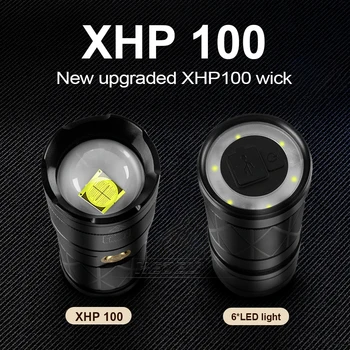 Uus XHP100 Super taktikaline Taskulamp XHP90 High power led Taskulambid usb taskulamp 18650 XHP70 XHP50 enesekaitseks jahindus lamp