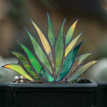 Uute Innovaatiliste Aia Kaunistamiseks Pot Simulatsiooni Agave Taimede Tekstiilkiud Aloe Kuju Akrüül Pottidesse Planter Kaunistama Backyards Aias Muru