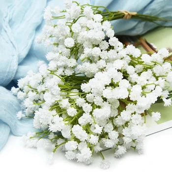 Valge Beebit Hinge tehislilled Gypsophila Plastikust Lilled Kodus Dekoratiivsed DIY Wed Partei Teenetemärgi Võltsitud Lill