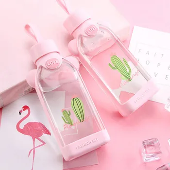 Vee Pudelid Armas Sakura Dekoratiivne Klaas Kantav Klaas Vett Tassi Korduvkasutatavad Hea Kuumuskindlusega Tassi Vee Pudel