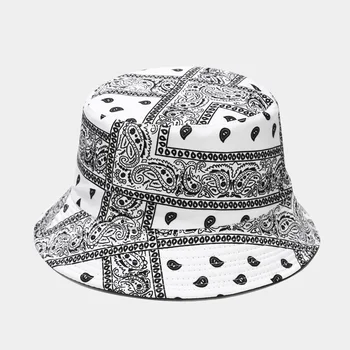 Vintage Trükkimine Kopp Müts Paisley Reversiable Kalamees Müts Juhuslik Väljas Kokkupandav Kalapüük Müts Naistele, Meestele