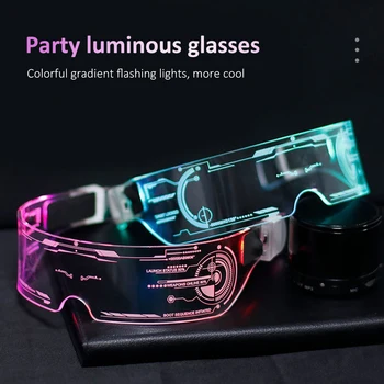 Värvikas Muuta EL Traat Helendav Prillid LED süttib Visiir Prillid Kostüüm Neoon DJ Uus Aasta jõulupidu
