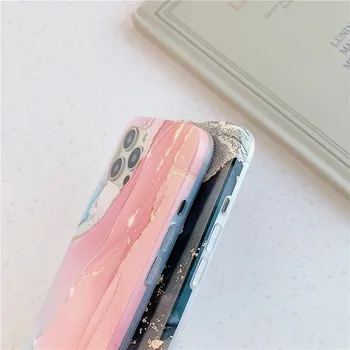 Värviline Marmor Tekstuur Telefon Case For iphone 12 Mini XS 11 Pro Max XR SE 2020 8 7 Pluss X Kate Silikoonist, Pehme TPU IMD Tagasi Kest