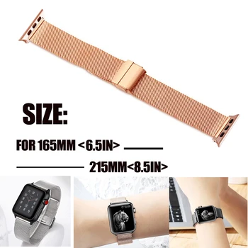 Watchband Apple Watch 6 5 4 44mm 40mm Roostevabast Terasest Asendamine Käevõru Bänd Rihma iwatch 1 2 3 38mm 42mm