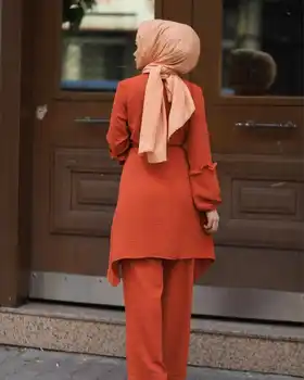 Wepbel Pikk Topid Pluus + Püksid Rüü Islamci Naiste Varustus Moslemi Naiste Ülikond Araabia Lahti Salenemisele Suured Pikad Varrukad