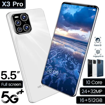 X3 Pro tõeline 5.5 tolline näotuvastuse 512G suure mahutavusega (celular barato