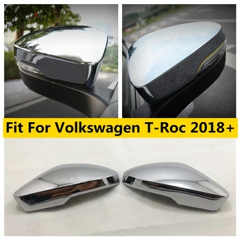 Yimaautotrims Tarvikud Volkswagen T-Roc T Roc 2018 2019 2020 2021 Chrome Rearview Mirror Taga-vaata Shell Kate Sisekujundus 2 Tk