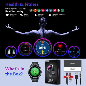 Zeblaze THOR5 PRO 4G Smart Watch 3GB+32GB 800mAh GPS-Kellad Dual Kaamerad Südame Löögisageduse Monitor Smart Watch Android ISO