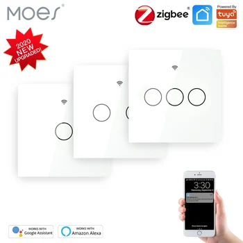 ZigBee Seina Touch Smart Valguse Lüliti (Neutraalne/Nr Neutraalne ,Ei Kondensaator Smart Life/Tuya Töötab Alexa,Google Rummu Vaja